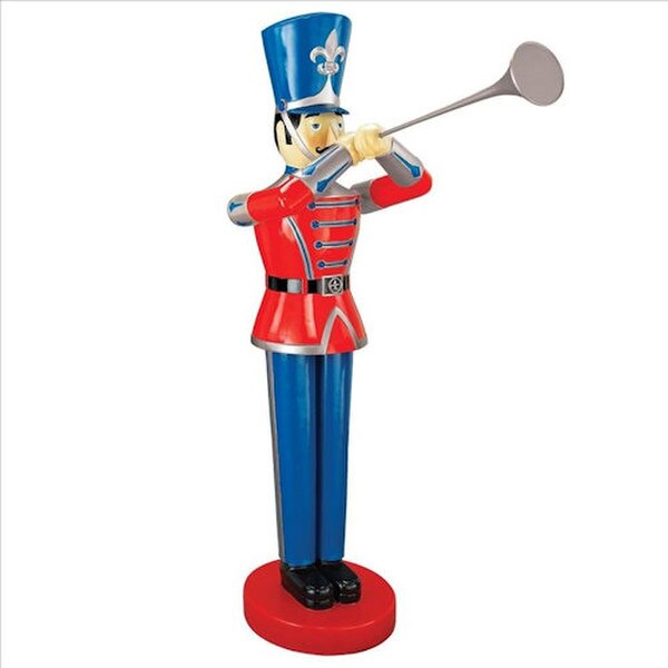 Christmas Holiday Trumpeting Soldier Statue Life Size Sculptures Display